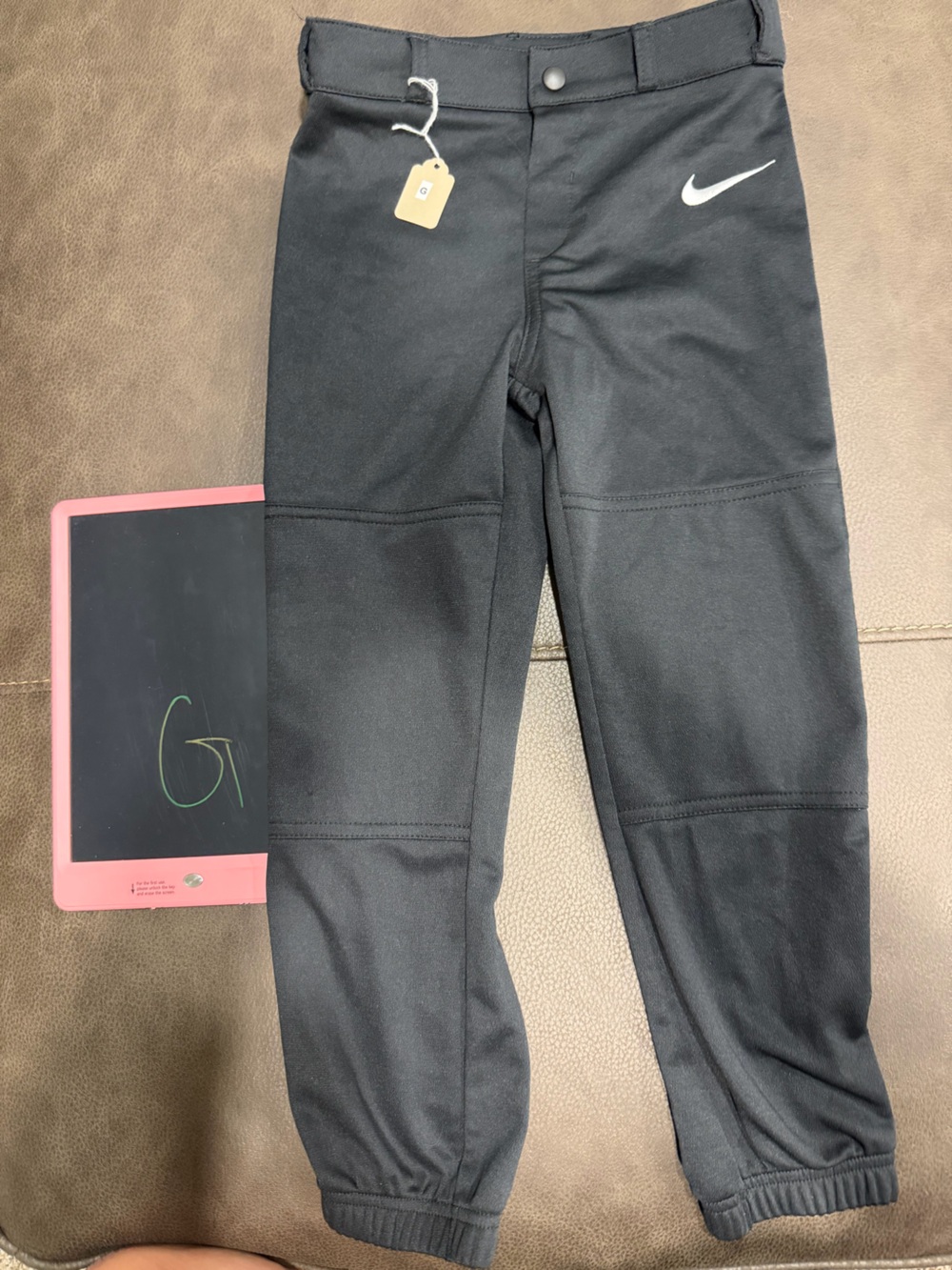 Nike Black Youth Jogger Pants with White Swoosh